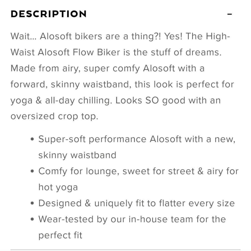 7" High Waist Alosoft Flow Biler Short - Picture 5 of 11
